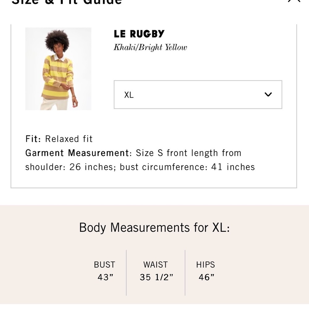Clare V Le Rugby Shirt in Blue NWT - Size XL - Picture 5 of 5